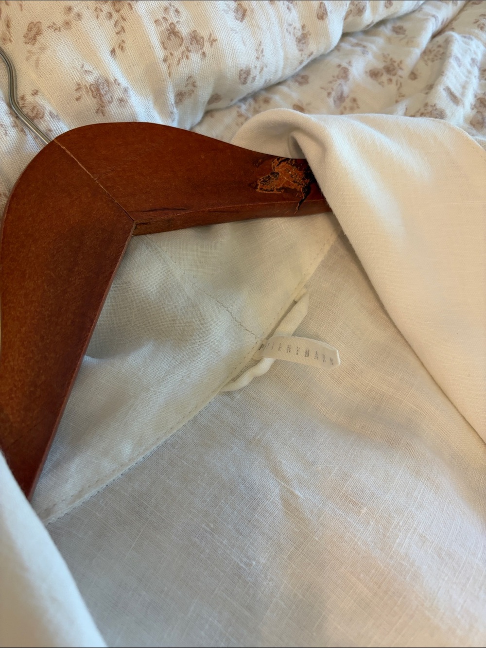 Pottery Barn White/Cream 100% Linen Wrap Robe - Picture 5 of 11